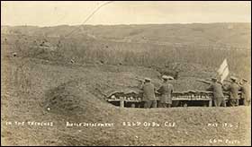Birtle training trenches on fairgrounds 1916
