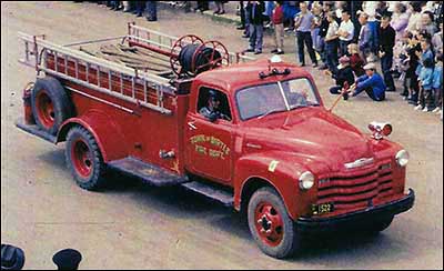 Birtle’s first fire truck,1950